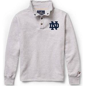 ND grey fleece League pullover sweatshirt NWOT